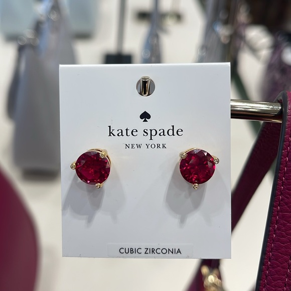 Kate Spade Red Cubic Zirconia Earrings - Picture 12 of 16